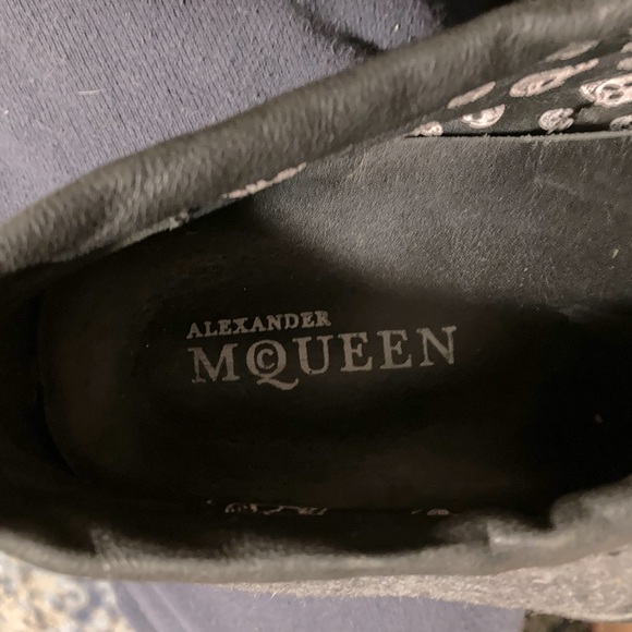 Alexander McQueen grey wool/black leather, lace less slip on deck shoes. - Picture 1 of 8